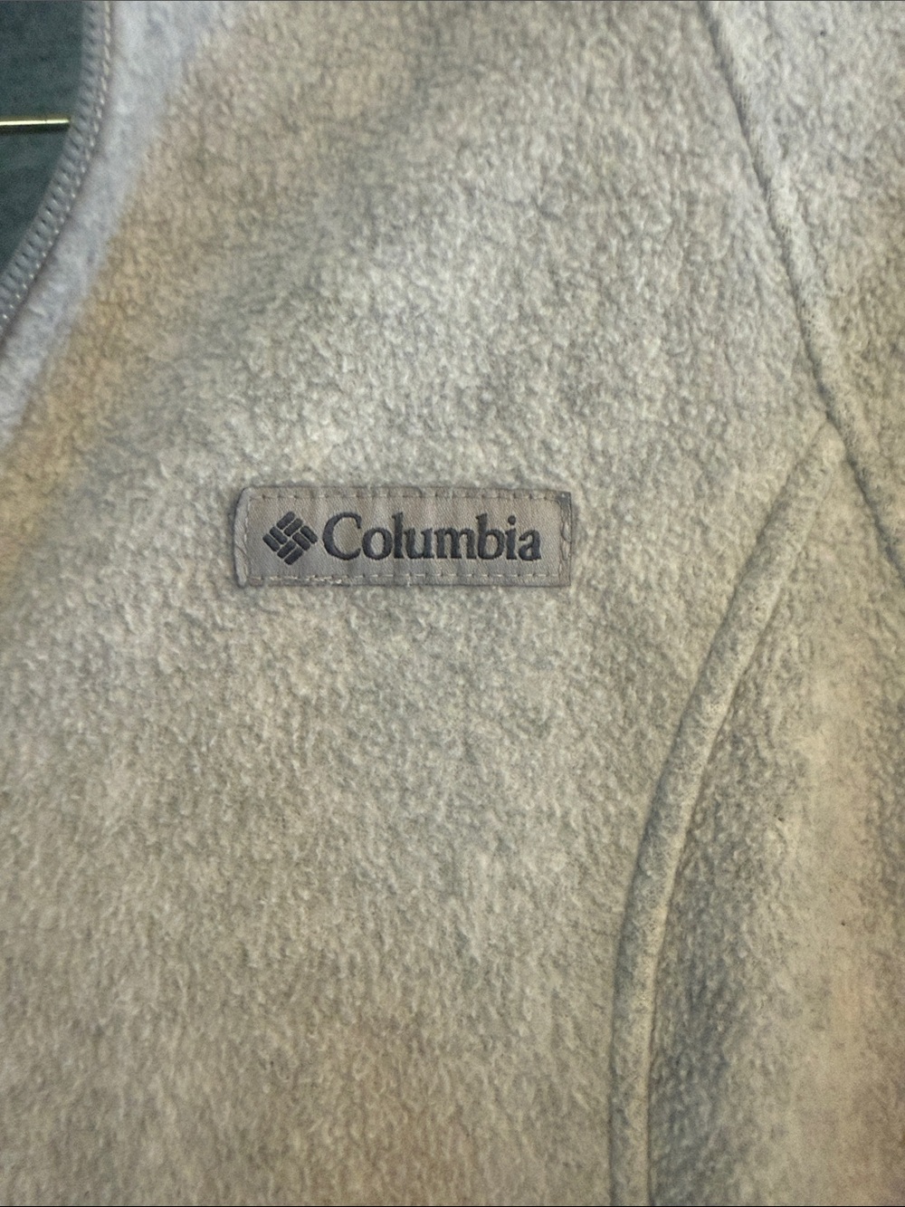 Columbia Women’s Light Grey Fleece Zip-Up Jacket Sz M - Picture 3 of 8